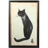 Image 1 : Mid 20thC Japanese Print of Cat