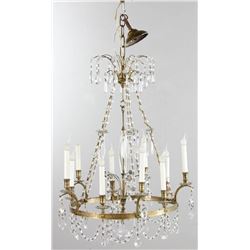 Antique French Crystal Chandelier