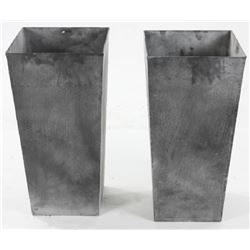 Pair of Classical Georgian Style Metal Urns