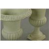 Image 3 : Pair of Classical Cast Iron Urns Cream Color