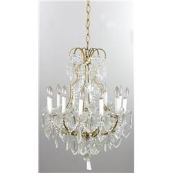 Crystal Chandelier with Twelve Lamps