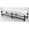 Image 1 : William and Mary Style Upholstered Bench