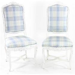 Pair Louis XVI Style Painted Chairs