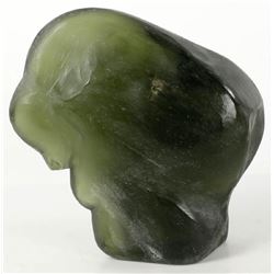 Glass Sculpture of Buffalo Signed DeVittori