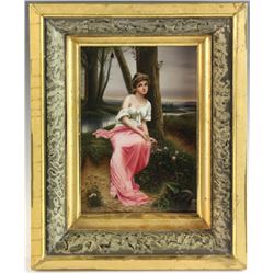 KPM Porcelain Plaque of Lady