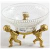 Image 2 : Cut Glass Bowl with Gilt Bronze Putti