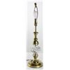 Image 2 : Stiffel Brass and Crystal Lamp Signed Baccarat