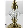 Image 3 : Stiffel Brass and Crystal Lamp Signed Baccarat
