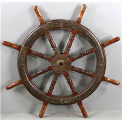 19thC Maple Ships Wheel