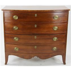 Antique Cherry Bow Front Chest