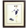 Image 1 : Karen Dupre Gouache of Lady Walking Dogs
