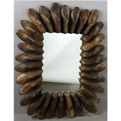 Mirror Frame of Old Wooden Shoe Forms