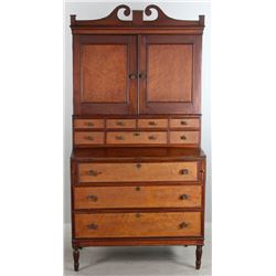 Early 19thC Birdseye Maple Secretary