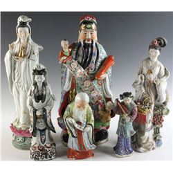 Group of Six Chinese Porcelain Figures