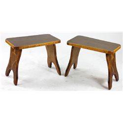 Pair of Pine Benches Stools