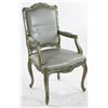 Image 1 : Silver Armchair with Grey Upholstery