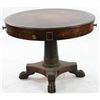 Image 1 : Mahogany Leather Top Drum Table