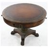 Image 5 : Mahogany Leather Top Drum Table