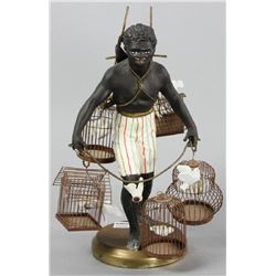 Blackamoor Figure Carrying Bird Cages
