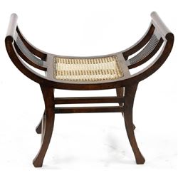 Italian Style Bench With Cane Seat