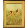 Image 1 : Sheila Dowdell Oil on Canvas Girls in Field