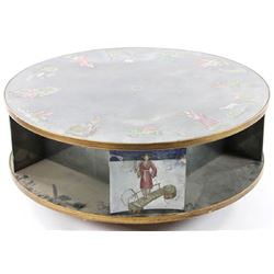 Mirrored Coffee Table on Lazy Susan Base