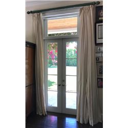 Designer Custom Linen Drapes with Rod