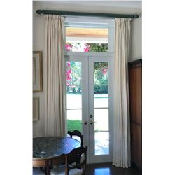 Designer Custom Linen Drapes with Rod