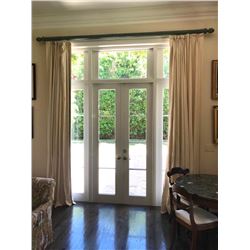 Designer Custom Linen Drapes with Rod