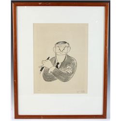 Hirschfeld Signed George Burns Print