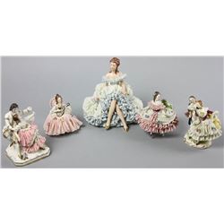 Collection of Five Porcelain Figurines