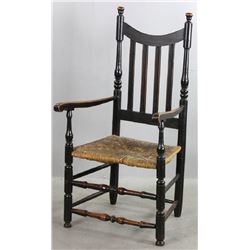 19thC Dutch Rush Seat Chair