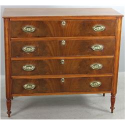 19thC Mahogany Four Drawer Chest