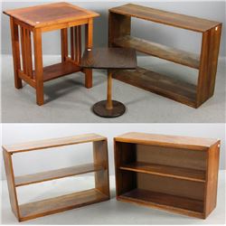 Bookcase and Two Small Tables