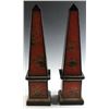 Image 1 : Pair of Asian Chinoiserie Decorated Obelisks