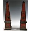 Image 2 : Pair of Asian Chinoiserie Decorated Obelisks