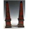 Image 3 : Pair of Asian Chinoiserie Decorated Obelisks