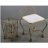 Image 1 : Hollywood Regency Gilt Iron Chair