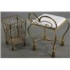 Image 2 : Hollywood Regency Gilt Iron Chair