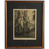 Image 2 : Two Italian Etchings Venetian Canal Scenes