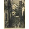 Image 6 : Two Italian Etchings Venetian Canal Scenes
