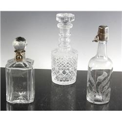 Three Glass Decanters