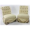 Image 1 : Pair Victorian Slipper Chairs