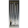 Image 3 : Modern Steel and Brass Fireplace Tool Set