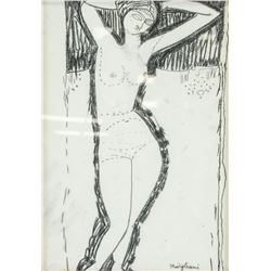 AMEDEO MODIGLIANI Italian 1884-1920 Charcoal Board