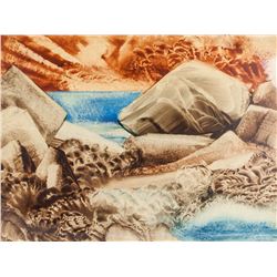 Unsigned Coastal Landscape Scene WC/Charcoal