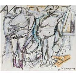 WILLEM DE KOONING Dutch 1904-1997 Gouache&Pencil