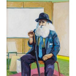 P. CATOAL Canadian Portrait of Seated Man 1979