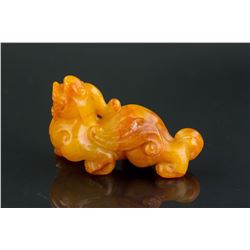 Chinese Shoushan Stone Carved Pixiu Toggle