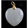 Image 1 : Fine 14K Clasp Lavender Jadeite Heart Pendant